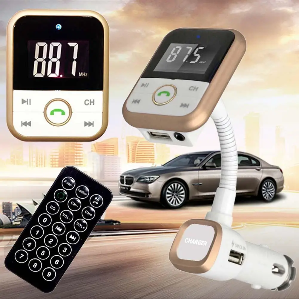 LCD Wireless Bluetooth FM Transmitter Modulator USB Car SD MP3 Player w//Remote
