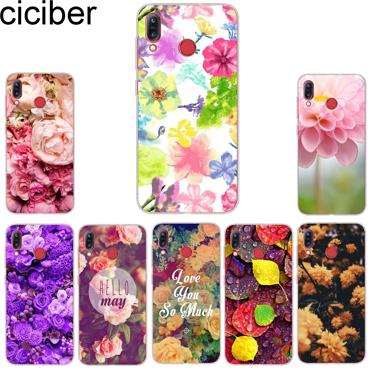 ciciber Phone Cases For ASUS Zenfone Max Pro (M1) (M2) Case Soft Back Cover ZB601KL ZB602KL ZB631KL ZB633KL ZB555KL Flower |