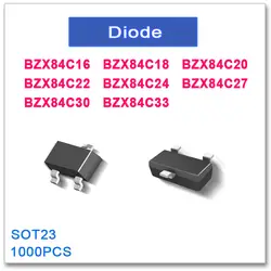 1000 шт. SOT23 BZX84C16 BZX84C18 BZX84C20 BZX84C22 BZX84C24 BZX84C27 BZX84C30 BZX84C33 BZX84C новинка, модель высокого качества