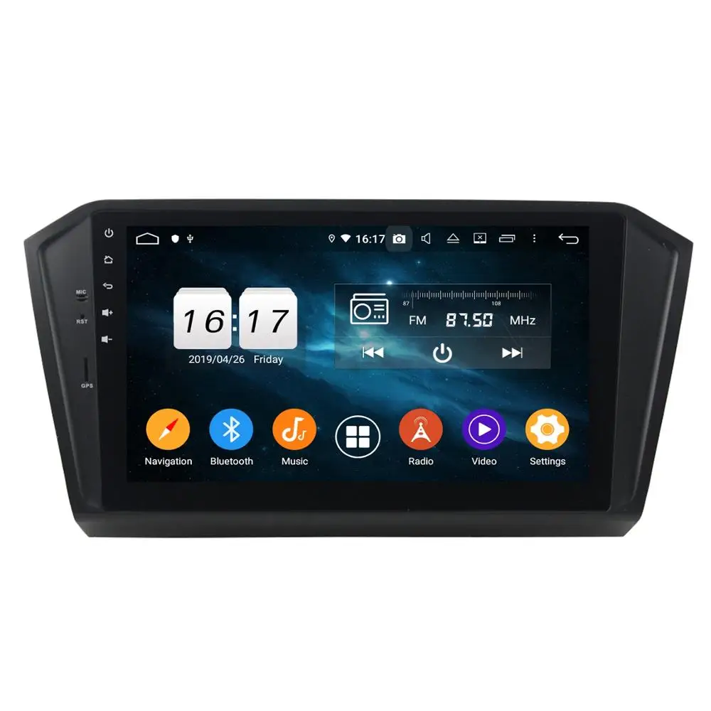 Excellent DSP Android 9.0 Octa Core 10.1" Car DVD Radio GPS for VW Volkswagen Passat 2015 2016 4GB RAM Bluetooth 4G WIFI USB DVR 32GB ROM 1