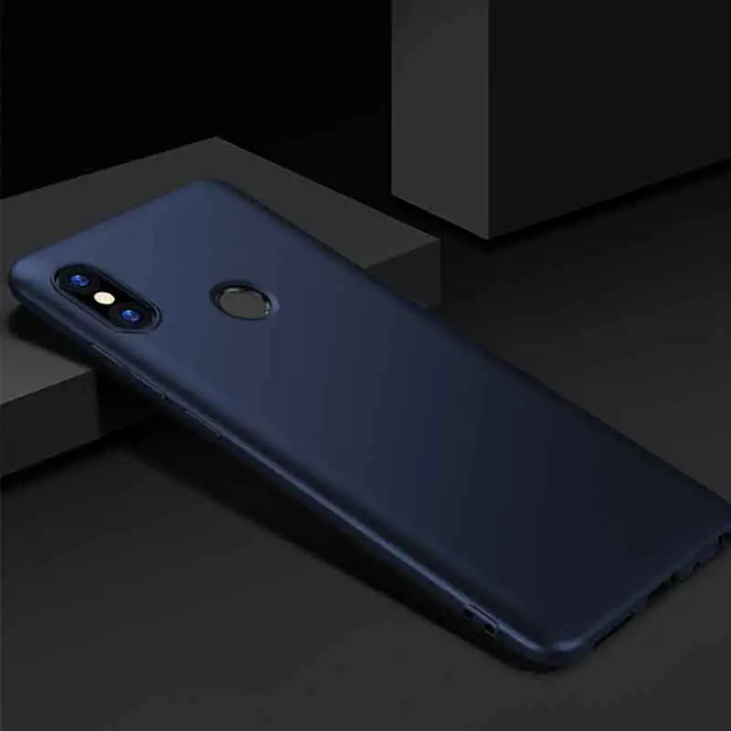 Матовый ТПУ чехол для Xiaomi mi Max 3 Чехол Ультра подходит для полной защиты чехол для телефона для mi Max3 mi Max3 чехол тонкий бампер оболочка - Цвет: Синий