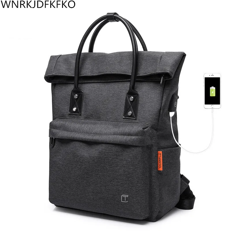 

2018 Multi-function USB Charging Backpack Men's 15.6 Inch Laptop Backpack Teen Fashion Men Backpack Leisure School Backpack