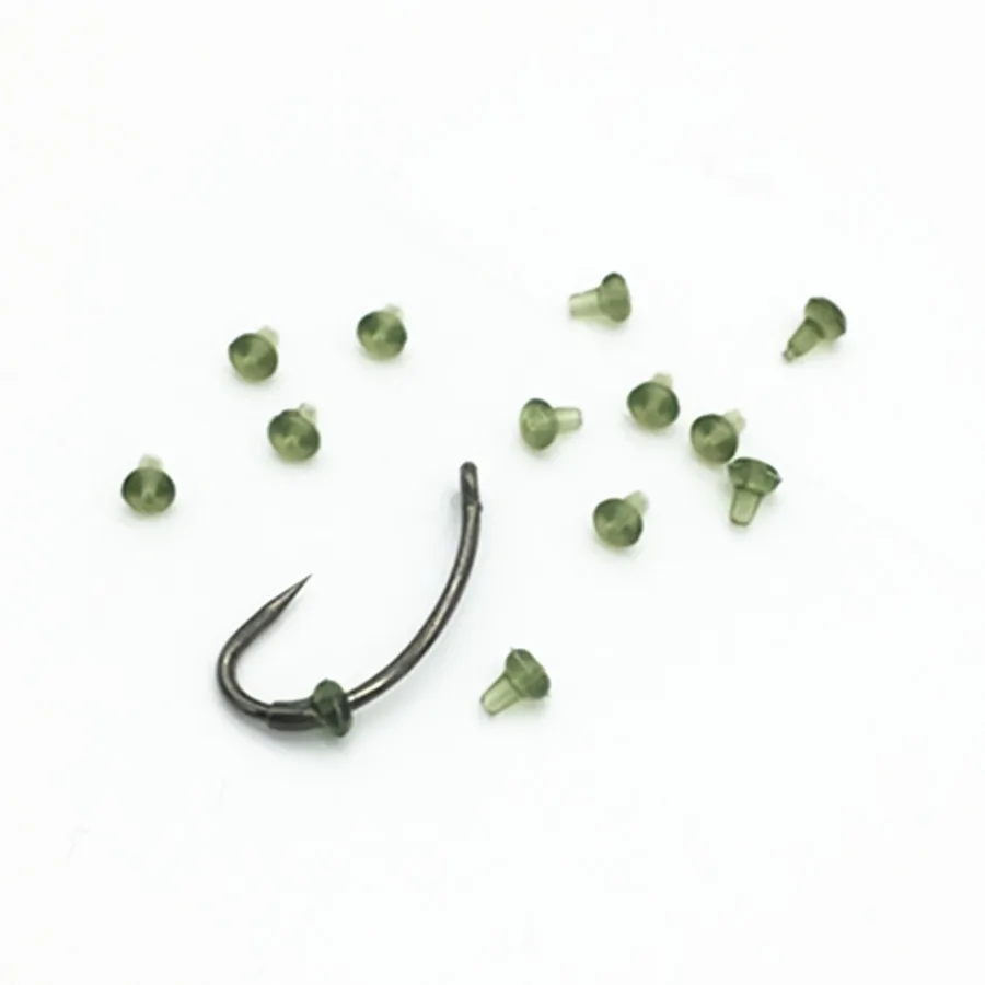 20pcs Hook Beads Stops Buffer for Carp Rigs Pop Ups D-Rigs Green//Brown//Clear