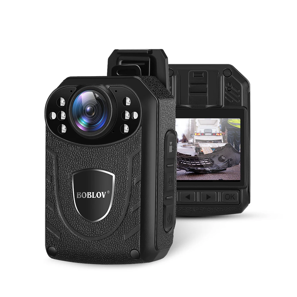 

BOBLOV KJ21 1296P Body Camera Mounted Camera Night Vision External Storage for Police Security Guard support 128GB TF Card