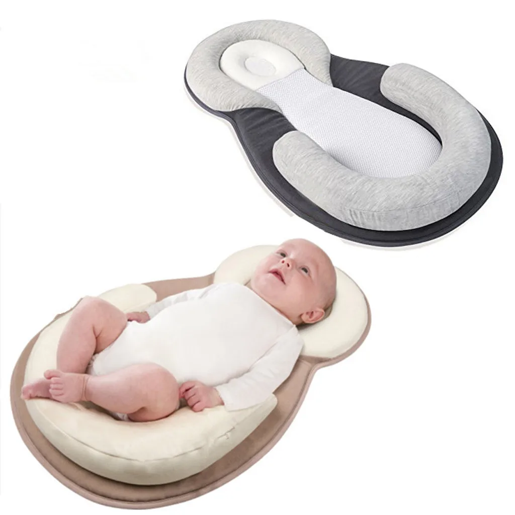 Подушка для сна для новорожденных, противоскользящая Подушка с плоской головкой, хлопковый матрас для сна 0-12 месяцев, Новинка
