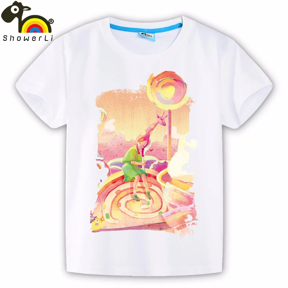 Katun Lengan Pendek Anak Tshirts Kartun Lucu Permainan Anak Laki