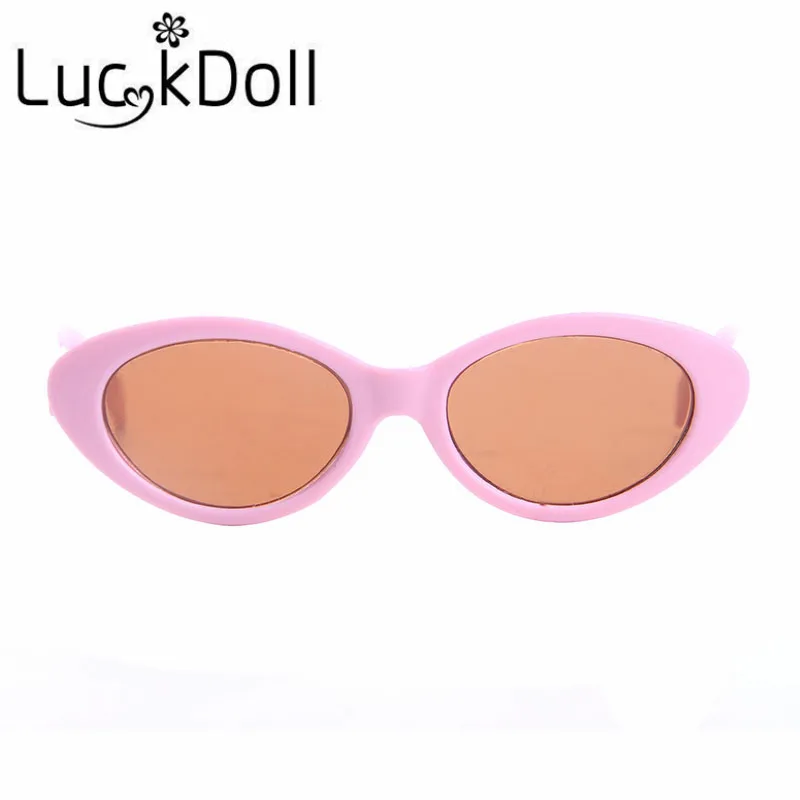 LUCKDOLL печатные рамки солнцезащитные очки подходят 18 дюймов американский и 43 см детская кукла одежда аксессуары, игрушки для девочек, поколение, подарок на день рождения