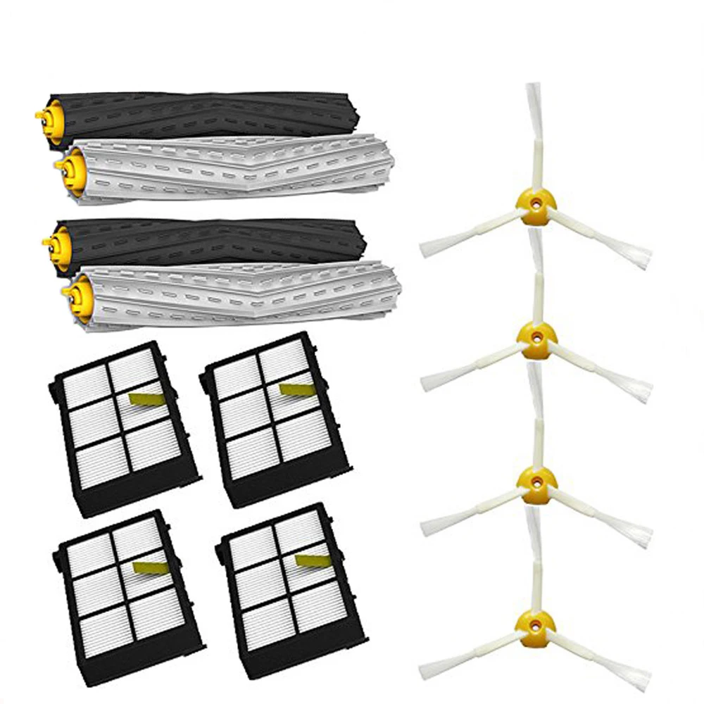 Tangle-Free Debris Extractor Set & Side Brushes & Hepa Filters replacement For iRobot Roomba 800 series 870 880 900 series 980 Tangle-Free Debris Extractor Set & Side Brushes & Hepa Filters replacement For iRobot Roomba 800 series 870 880 900 series 980
