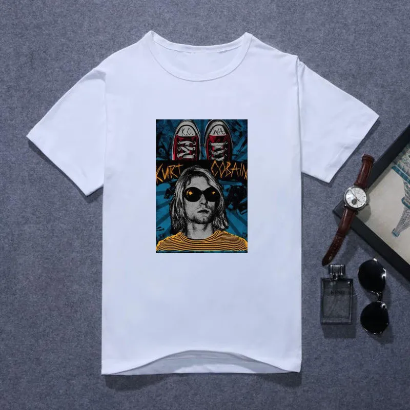 

2019 men T-shirt Short Sleeve O-Neck T shirt Swag luva do thanos Nirvana Kurt Cobain Daniel Johnston Rock Roll Band
