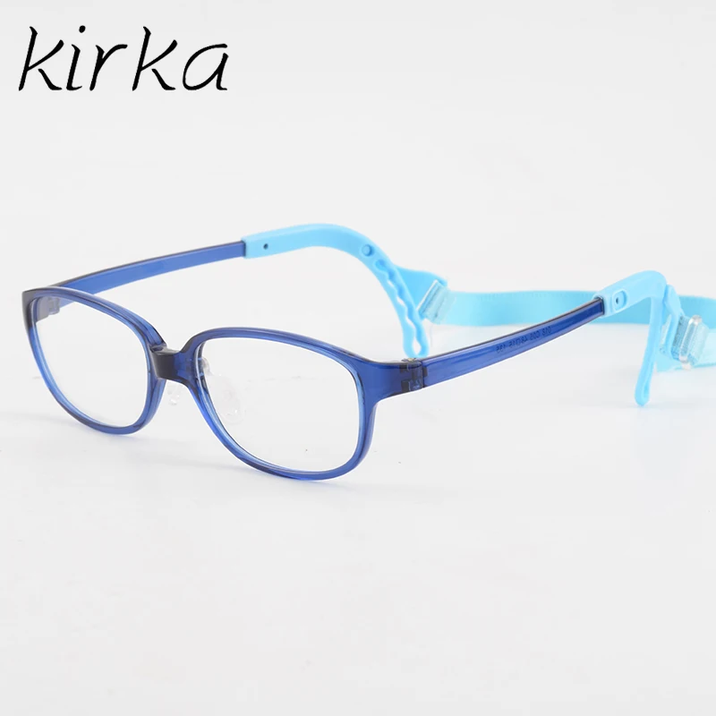 Кирка малыш рецепт оптические очки Рамка для мальчиков синие очки для детей с гибким шнуром - Цвет оправы: 018C4