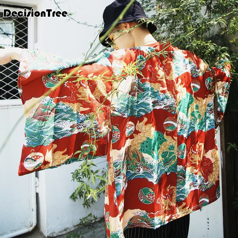 2019 summer japan style kimono men 100% cotton&linen loose mens jackets plus sleeve open stitch casual coat male windbreaker