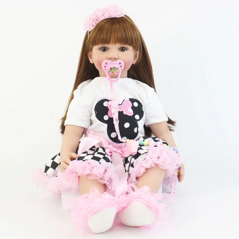 60 см оригинальная силиконовая кукла-Реборн, игрушки, виниловая принцесса, малыши, одеваются, младенцы, живые, Bebe, девочка, Bonecas, детский подарок на день рождения
