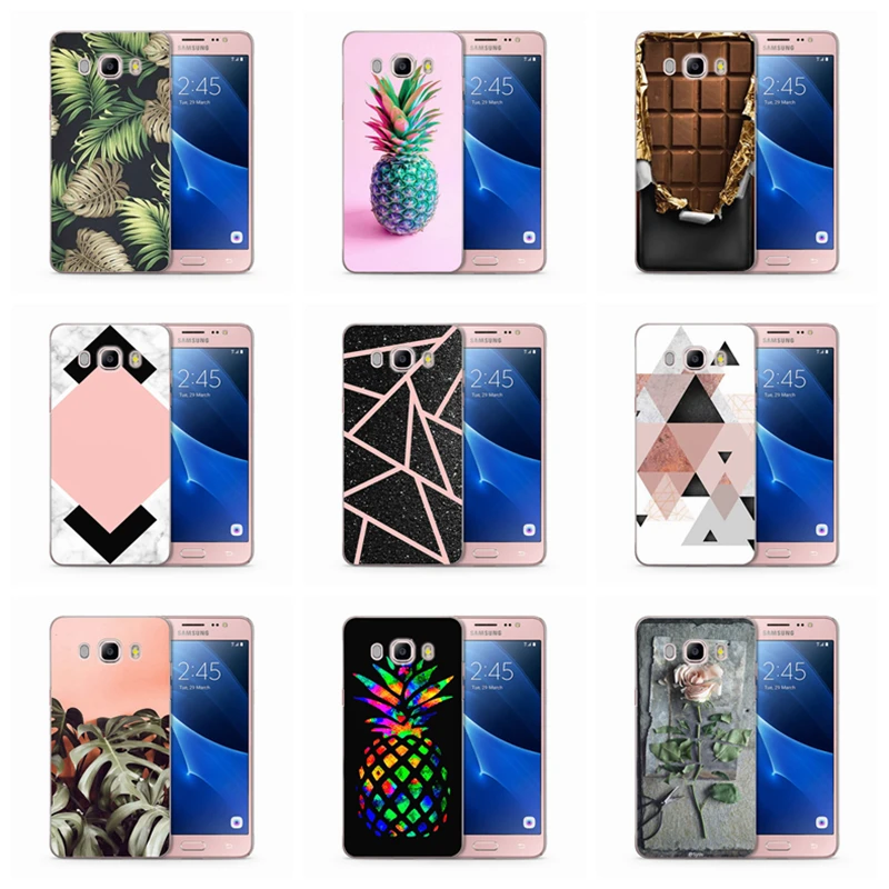 Чехол для samsung Galaxy A3 A5 2016 2015 2017 prime J1 J3 J5 J7 TPU с красочным рисунком ананаса мягкий