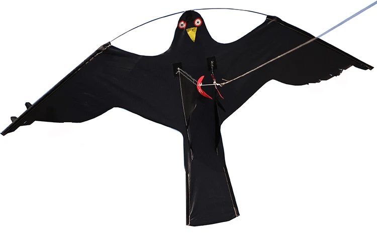 Отпугиватель птиц-Черный Летающий воздушный змей в форме ястреба для украшения сада пугало, только воздушный змей