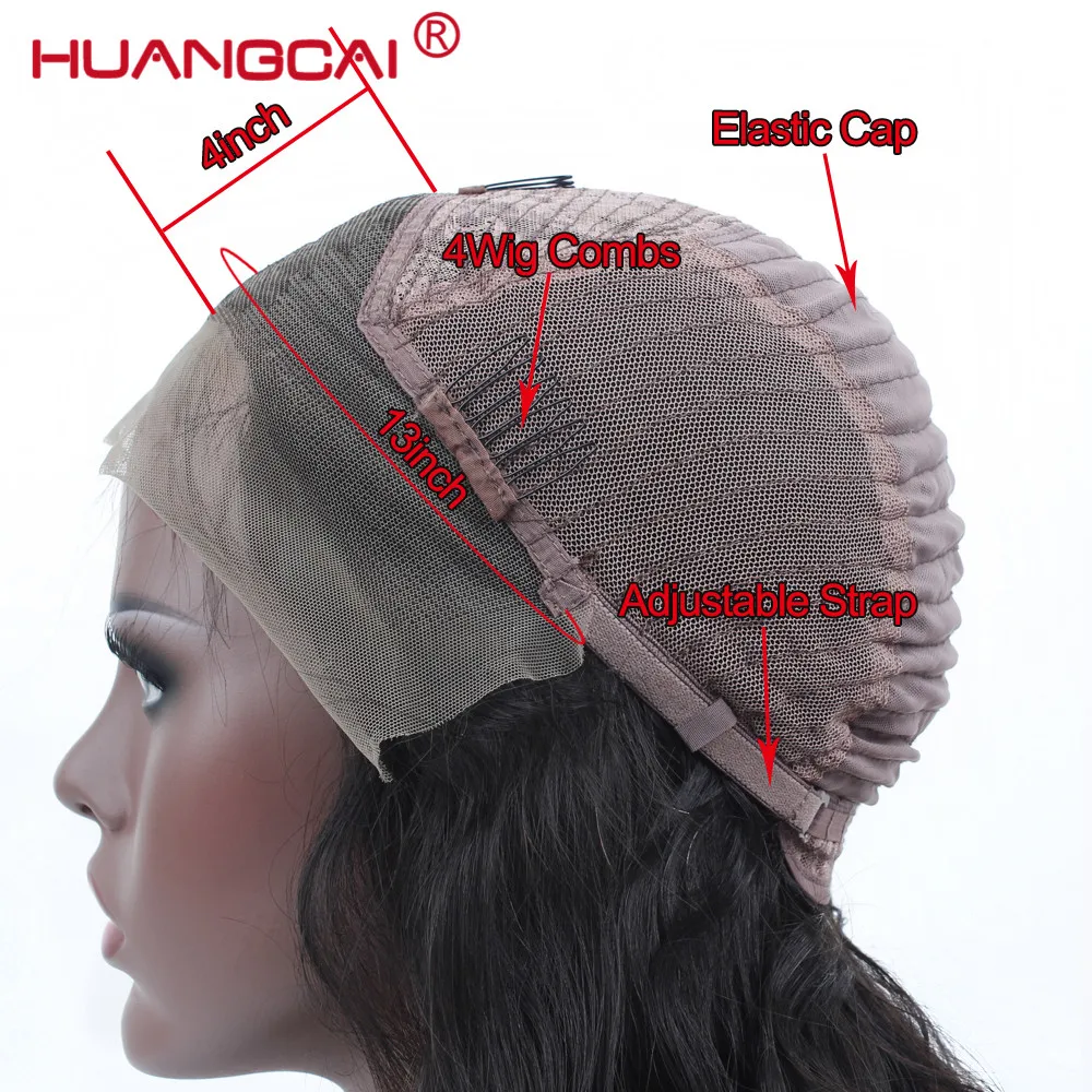 Перуанский объемная волна Синтетические волосы на кружеве парики из натуральных волос для Для женщин 150% предварительно вырезанные средняя часть парики Remy 13*4 Кружева