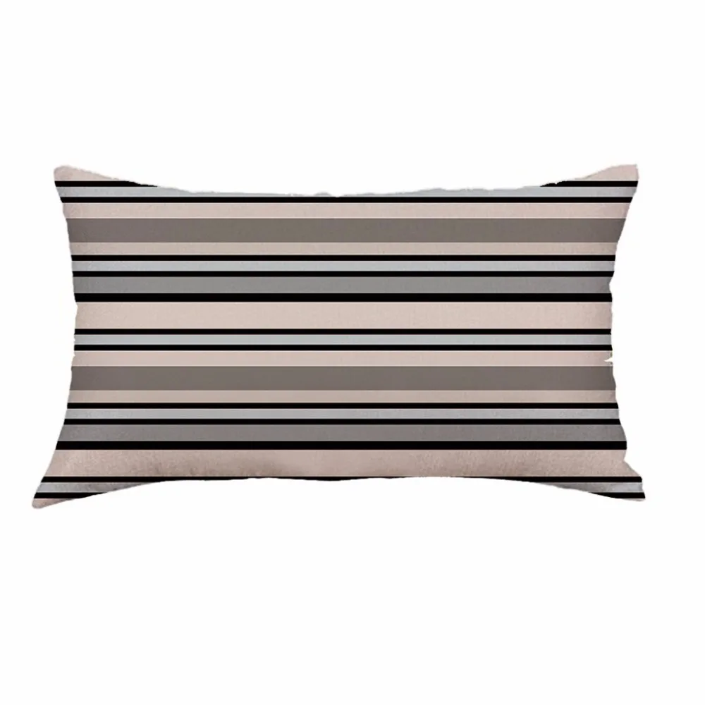 

Pillow Case Cover Square 30cm*50cm Linen Pillow Cases Bedding Super Soft Geometric Short Plush Sofa Pad Set Home Decoration L531