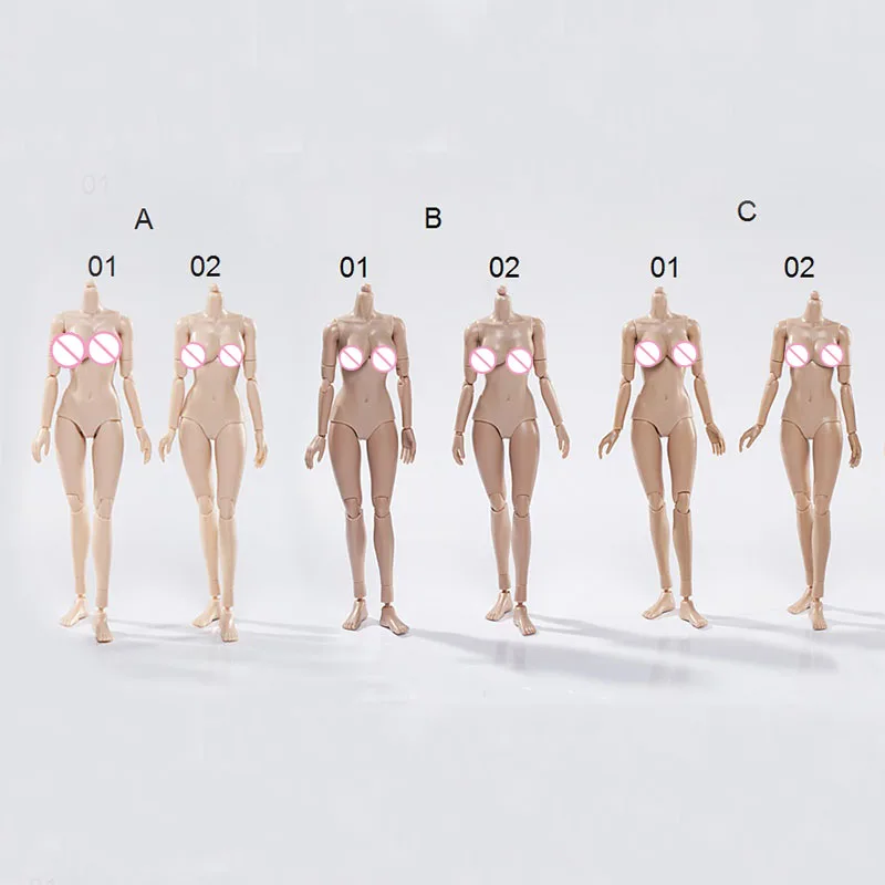 

SUN & CLOUD 1:6 Scale Female Body Large & Medium Bust 3 Colors Collectible Nude Action Figure Doll Toys