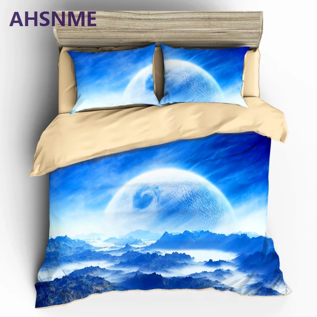 Best Price AHSNME Home Textile 3D Universe Starry Sky Galaxy Style Sanding 3pcs Bedding Set Duvet Cover Beddingset Bed Sheet Pillowcase Best Price AHSNME Home Textile 3D Universe Starry Sky Galaxy Style Sanding 3pcs Bedding Set Duvet Cover Beddingset Bed Sheet Pillowcase