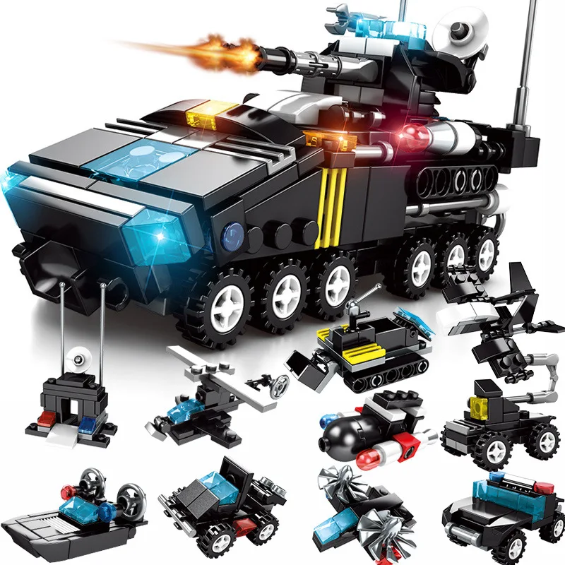 

10 in 2 puzzle building blocks can change 30style bricks blocks hot saling smart education toys for childrem car blockls