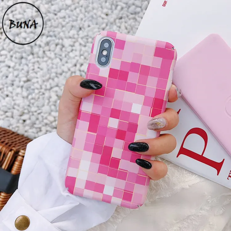 Чехол BUNA для iPhone 6 S 7 8 Plus X чехол s ультра тонкий гладкий рыбья чешуя 5 5S se цветной