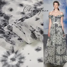 100 см* 140 см винтажная ткань Пейсли Лоскутная шелковая жоржет, шифон