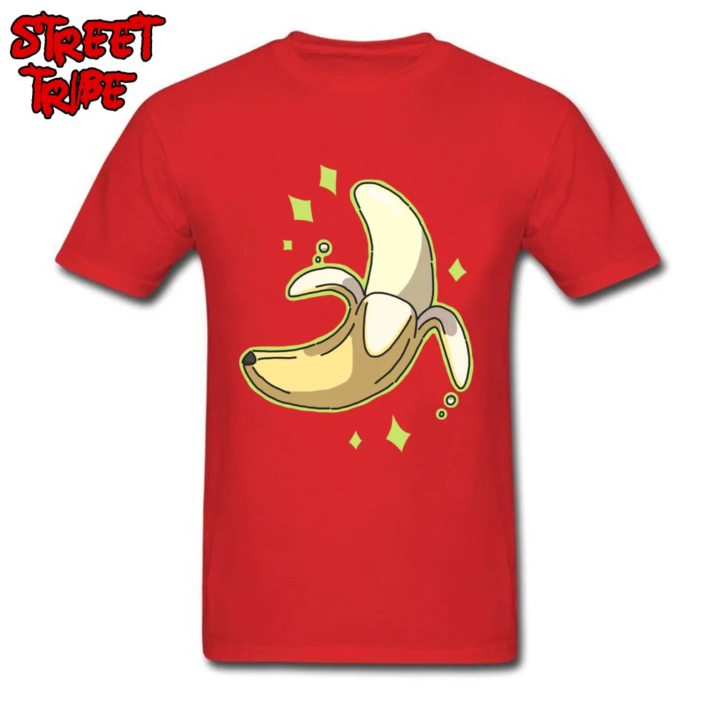 Banana Pure Cotton Tops T Shirt for Men Leisure T Shirts Casual Classic Crew Neck T-Shirt Short Sleeve Free Shipping Banana red