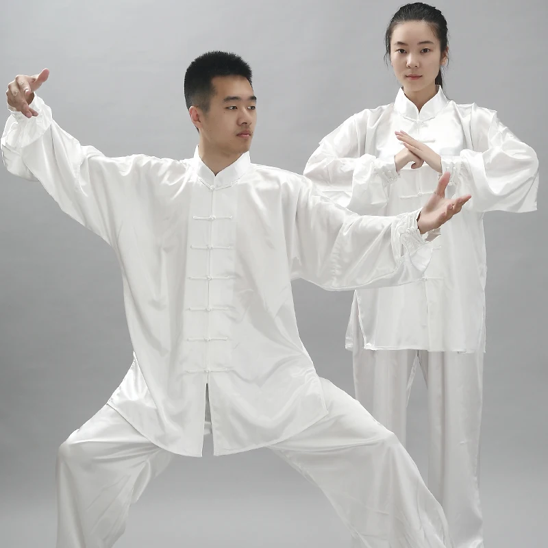 

Traditional Rayon Kung Fu Uniform for Stage Long Sleeve Wushu Exercise Clothes South Korea Martial Arts Costume Tai Chi Clothing