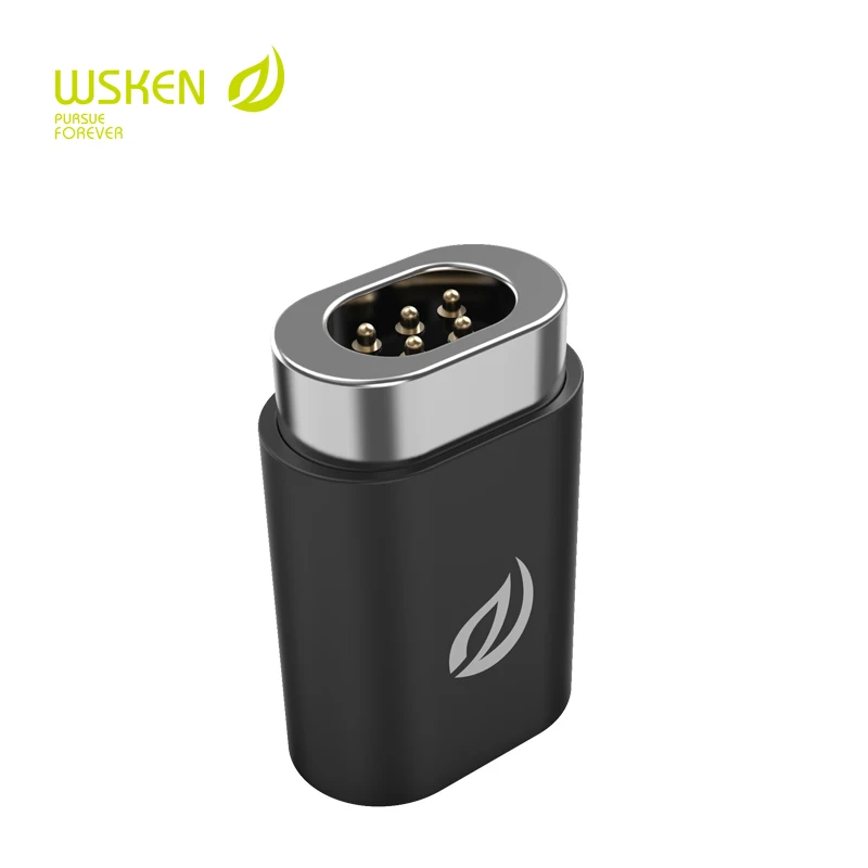 WSKEN usb type-C кабель Магнитный адаптер для Micro USB штекер или type-C разъем Магнитный зарядный адаптер для телефонов Android