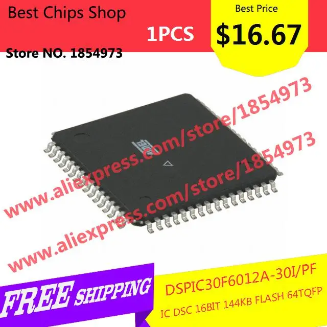 Бесплатная доставка 1 шт. = $16.67 электронные DSPIC30F6012A 30I / PF IC DSC 16BIT 144KB флэш 64TQFP 30F6012