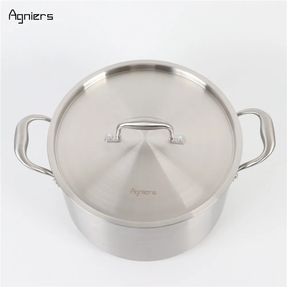 Кастрюля Agniers из нержавеющей стали 8 л 26 см с крышкой стали|pot with lid|stainless steel potstainless