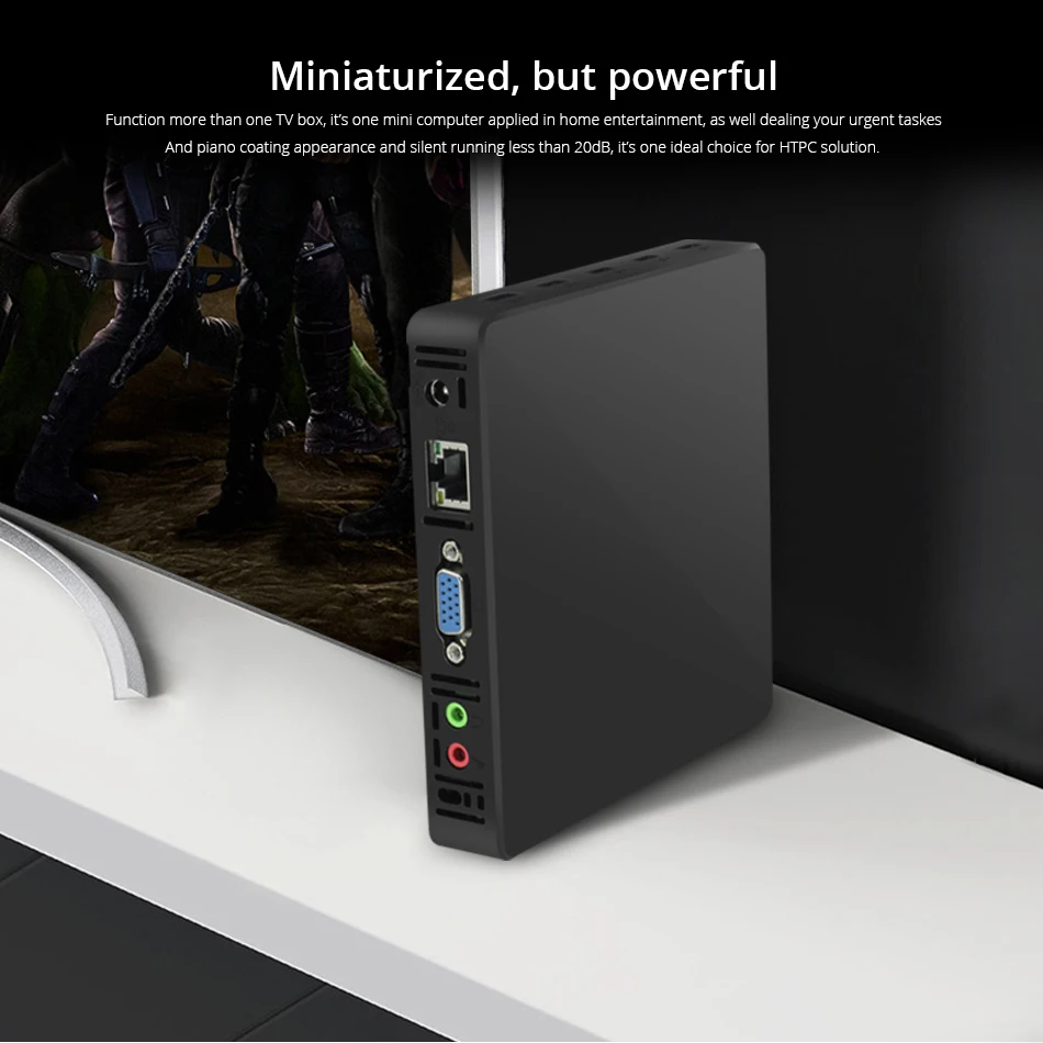 Мини ПК компьютер Intel Pentium 2117U Windows Linux 300 Мбит/с WiFi 1000 Мбит/с LAN HDMI VGA 5* USB tv Box HTPC неттоп ПК