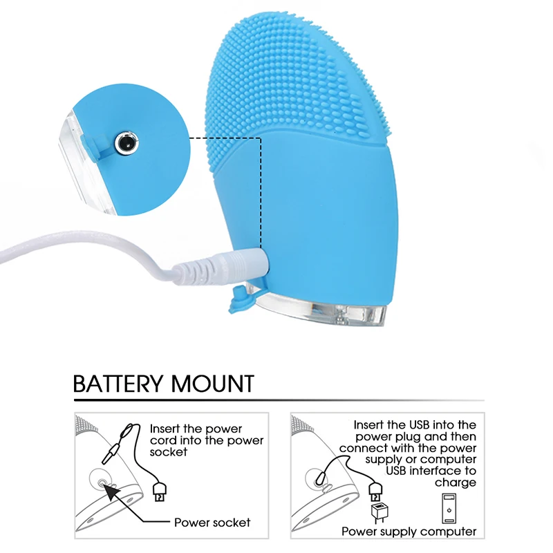 Электрическое очищающее средство для лица Чистящая Щетка массажная стиральная машина водонепроницаемый силиконовый очиститель грязи уход за кожей лица спа инструменты