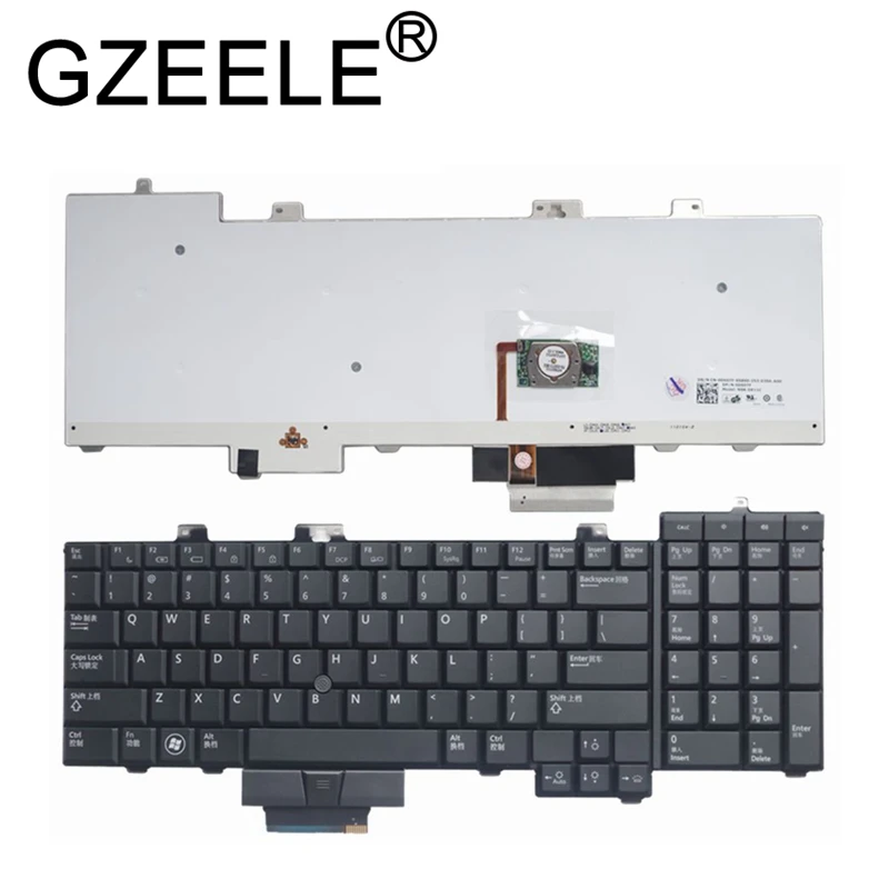Gzeele Nos Retroiluminado Teclado do Portátil para Dell Precision M6400 M6500 Retroiluminado