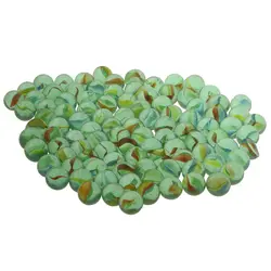 100 шт 16 мм зеленые лепестки стеклянные шарики Solitaire игрушка, ваза и наполнители аквариума, украшение дома