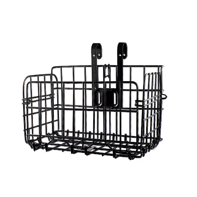 

Mountain bike car basket Folding bicycle front and rear hanging basket can be spring basket