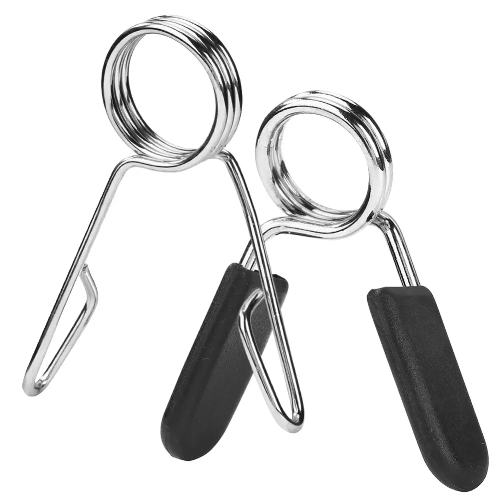 

Fitness Rod Clip Barbell Spring Collar Clips Clamp Gym Weight Barbells Dumbbell Lock Clamp Weight Lifting Gym Lock