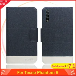На Алиэкспресс купить чехол для смартфона 5 colors hot!! tecno phantom 9 case 6.4дюйм. flip ultra-thin leather exclusive phone cover fashion folio book card slots