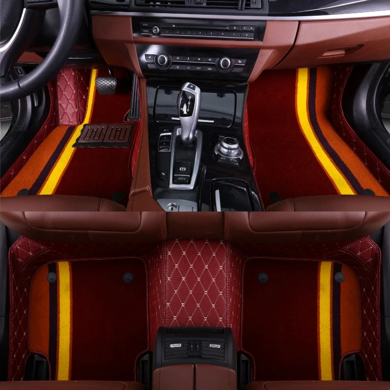 Car floor mats Case for Buick Enclave Encore LaCrosse Regal Excelle GT XT leather Anti-slip car-styling carpet liner