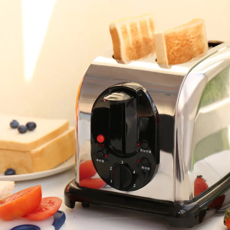 220V Toasters Stainless Steel Bread Toaster Breakfast Maker Toast Maker