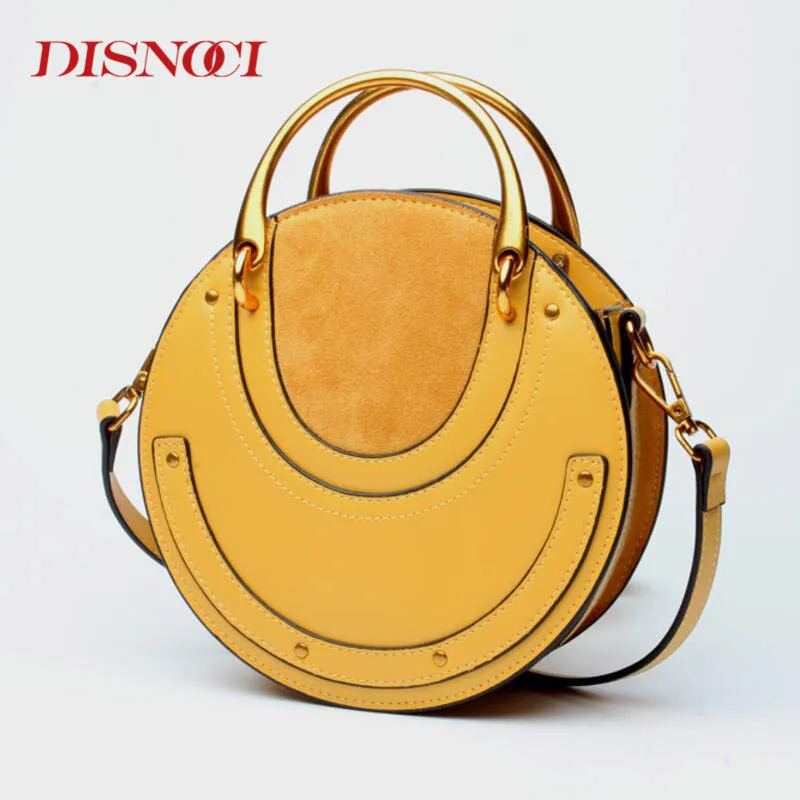 

DISNOCI New Arrival Rivet Circle Women Handbag Fashion Shoulder Bag Small Casual Cross Body Bag Retro Totes Bags