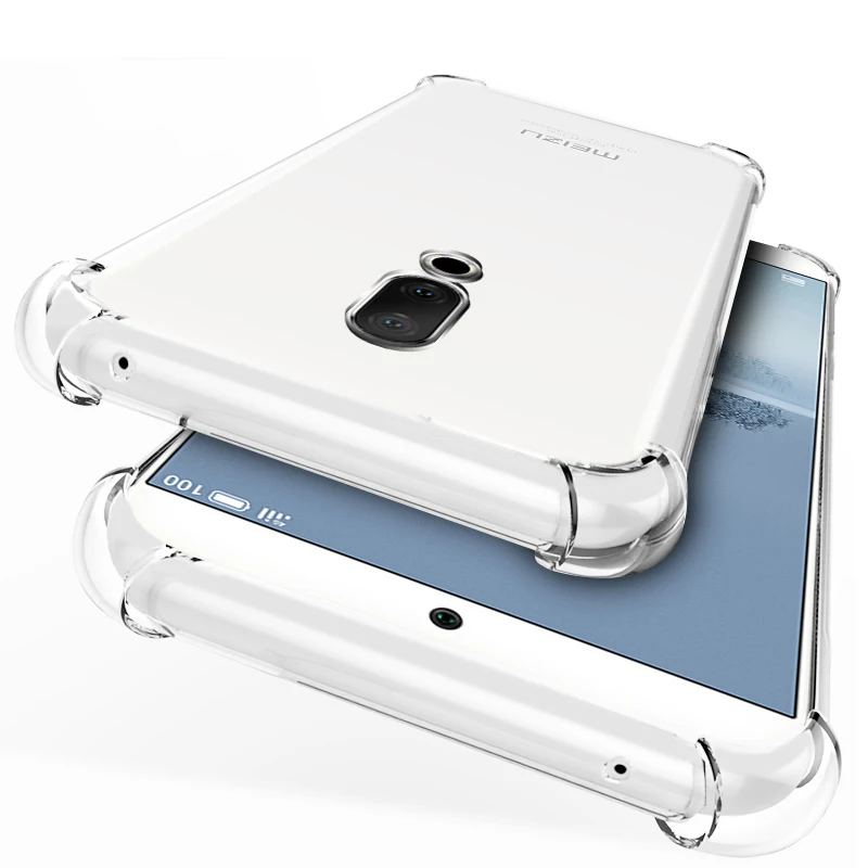 Белый Чехол ForMeizu 16th Противоударная воздушная подушка прозрачный толстый мягкий