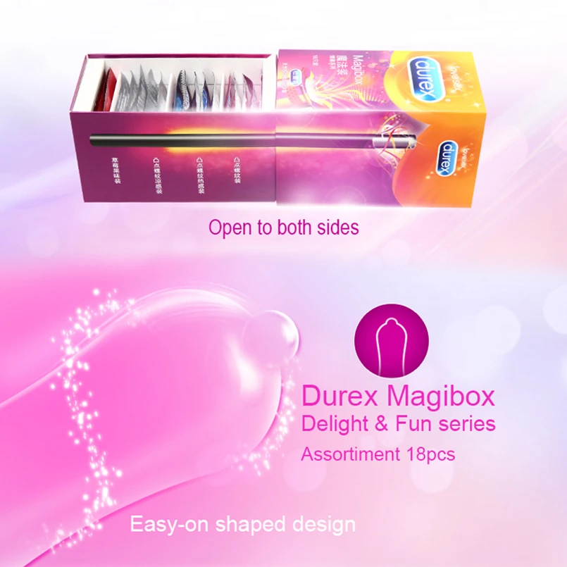 Подлинная Durex большой Размеры 56 мм презервативы для мужчин 18 шт. Magibox смешанные 4