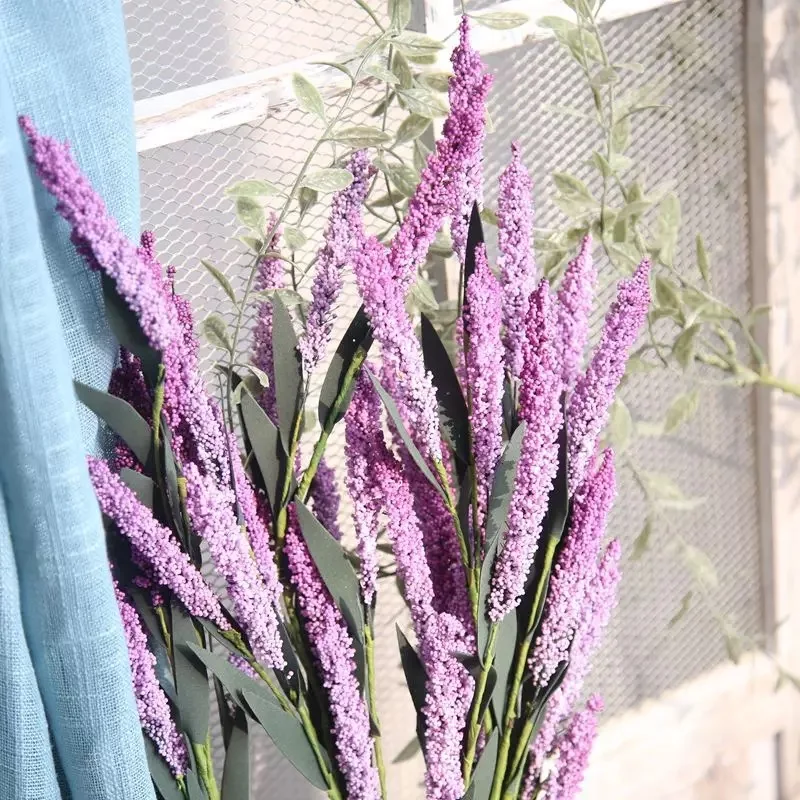Big PE Lavender Artificial Flowers for Wedding Home Decoration DIY Craft Gift Bride Wreath Scrapbooking Fake Flower (3)