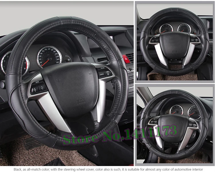757 car steering wheel cover leather  (13)