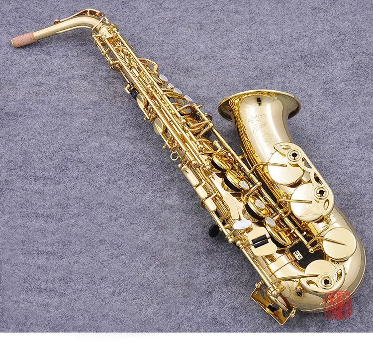 Саксофон Alto SeleS AXOS Музыкальные инструменты Professional Alto Sax золотой лак накладки для мундштука колодки Рид изгиб шеи