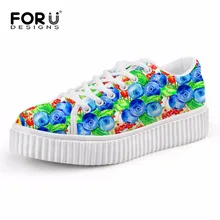 FORUDESIGNS/Модная женская обувь на платформе женские повседневные туфли на плоской подошве с объемным красивым цветочным принтом женские низкие туфли на плоской подошве со шнуровкой