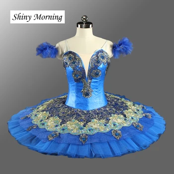 

professional ballet tutu for women blue pancake platter performance recital concert competition ballet stage costume