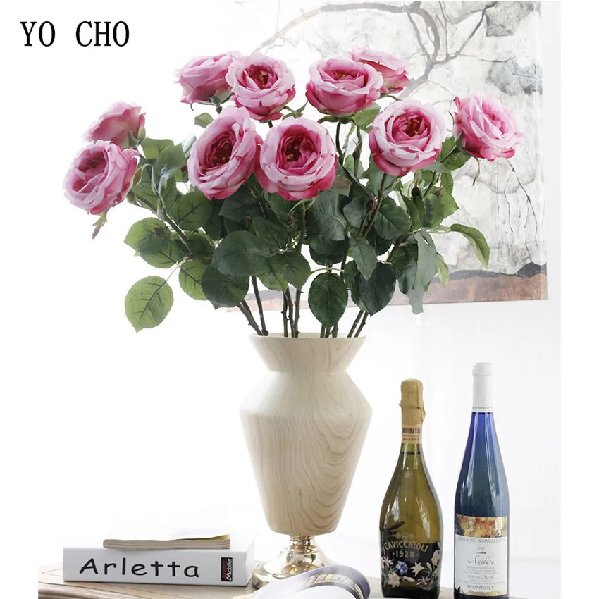 roses artificial flower fake flower silk peonies  (35)