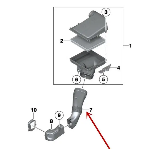 Очиститель воздуха-трубки воздуховодный шланг для BMW F10 F01 535iGT 535i 640i 740i N55 13717582310