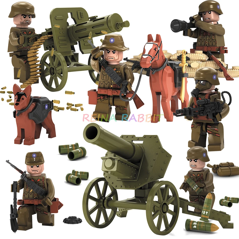 Military Special Force Soldier Weapon Set Army Figures Bricks Compatible Legoingly WW2 Tank Truck Building Blocks Model Kid Toys